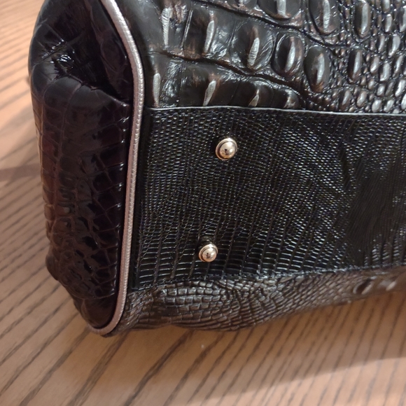 Brahmin Elisa Satchel w/ Wallet Gray/BlkMulti - Picture 9 of 16